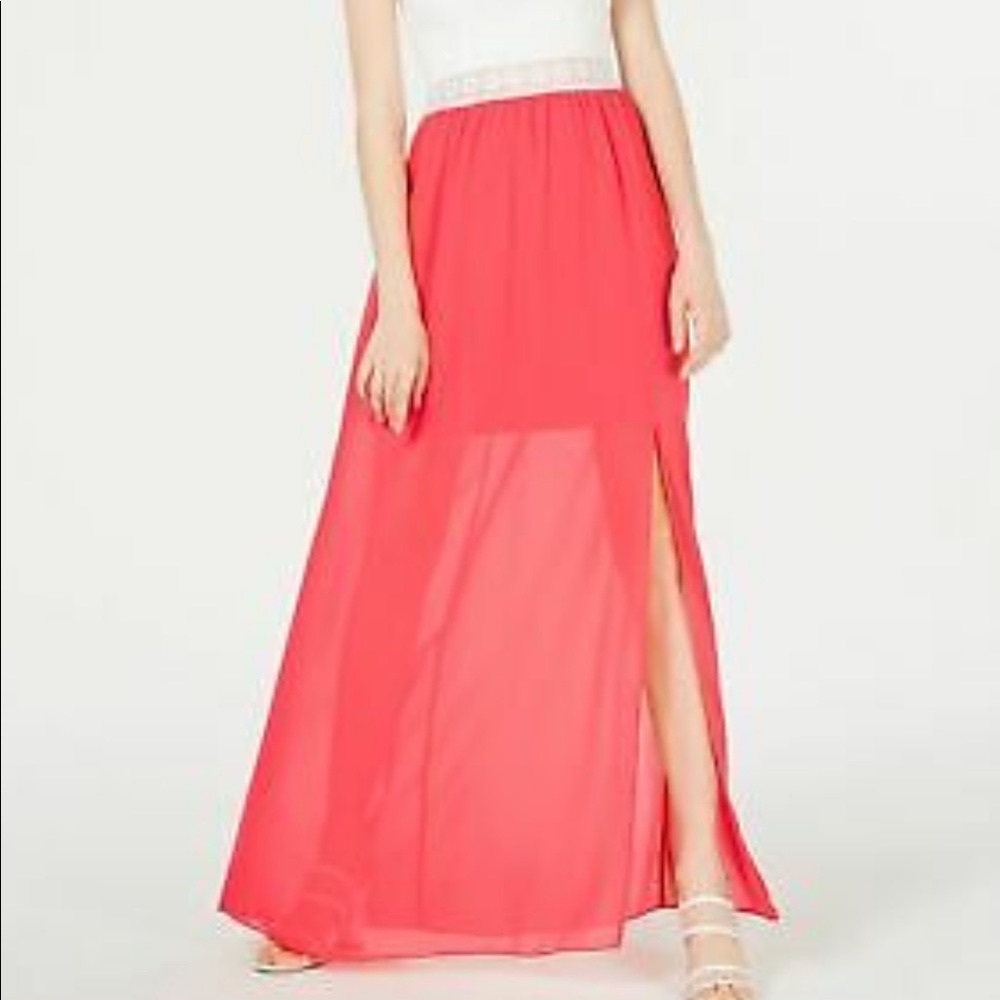 Cream and coral maxi, NWOT
